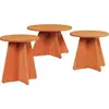 Image de Table Basse 3 Pcs Wax Brown 49 X 49 X 30 Cm Lumarko !