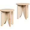 Image de Table basse 2 Pcs Naturelle 41.5 X 41.5 X 44 Cm Lumarko