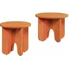 Image de Table basse 2 Pcs cirée marron 39.5 X 39.5 X 30 Cm Lumarko