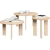 Image de Table Basse 3 Pcs Naturelle 47.5 X 47.5 X 27 Cm Lumarko !