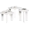 Image de Table Basse 3 Pcs Blanc 47.5 X 47.5 X 27 Cm Lumarko !