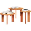 Image de Table Basse 3 Pcs Bronze Ciré 47.5 X 47.5 X 27 Cm Lumarko !
