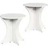 Image de Table Basse 2 Pcs Blanc 46 X 46 X 47 Cm Bois de Pin Massif Lumarko !