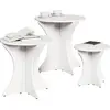 Image de Table Basse 3 Pcs Blanc 46 X 46 X 47 Cm Bois de Pin Massif Lumarko