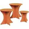 Image de Table Basse 3 Pcs Wax Brown 46 X 46 X 47 Cm Lumarko !