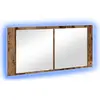 Image de vidaXL Armoire à miroir LED Vieux bois 100 x 12 x 45 cm Bois composite