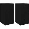Image de vidaXL Armoire TV murale 2 pcs Noir imitation chêne 30,5 x 30 x 60 cm