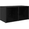 Image de vidaXL Meuble TV noir 72 x 35 x 37 cm Matériau dérivé du bois