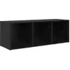 Image de vidaXL Meuble TV noir 72 x 35 x 37 cm Matériau dérivé du bois