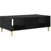Image de vidaXL Table basse noir aspect chêne 102 x 55 x 35 cm en aggloméré