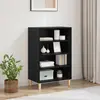 Image de Buffet vidaXL noir aspect chêne 57 x 35 x 89,5 cm en aggloméré