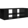 Image de Ensemble meuble TV vidaXL noir aspect chêne 102 x 35 x 35 cm