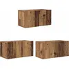 Image de Ensemble de meubles TV vidaXL, 3 pièces, marron, 60 x 30 x 30 cm, aggloméré