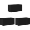 Image de Ensemble de meubles TV vidaXL, 3 pièces, noir, 60 x 30 x 30 cm, aggloméré