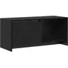 Image de vidaXL Ensemble de meubles TV mural noir aspect chêne 90 x 35 x 40 cm