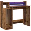 Image de vidaXL Bureau avec étagère Vieux bois 97 x 45 x 90 cm Bois composite