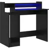 Image de vidaXL Bureau noir imitation chêne 97 x 45 x 90 cm Bois composite