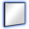 Image de vidaXL Miroir de salle de bain LED noir imitation chêne 40 x 37 x 8.5 cm