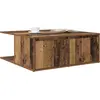 Image de Table Basse Avec Tiroir Vieux Bois 80 X 80 X 31 Cm Lumarko !