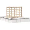 Image de vidaXL Cadre de lit blanc 160 x 200 cm Pin massif