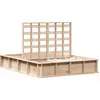 Image de vidaXL Cadre de lit Marron 140 x 190 cm Pin massif
