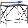 Image de Bureau vidaXL en chêne fumé 100 x 50 x 86,5 cm, aggloméré