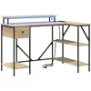 Image de Bureau vidaXL en chêne Sonoma, 120 x 79 x 86,5 cm, aggloméré
