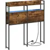 Image de Tête de lit avec rangement vidaXL en bois d'ingénierie teinté chêne fumé