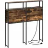 Image de vidaXL : Tête de lit avec espace de rangement, en bois composite imitation chêne fumé