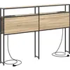 Image de vidaXL : Tête de lit avec espace de rangement, en bois imitation chêne Sonoma