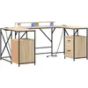 Image de vidaXL Bureau Chêne Sonoma 182 x 101 x 87,5 cm Matériau dérivé du bois