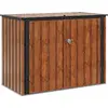 Image de vidaXL Boîte de rangement pour le jardin brun 151,5 x 82 x 110,5 cm acier