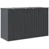Image de vidaXL Coffre de jardin noir 214 x 82 x 132 cm Acier