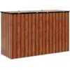 Image de vidaXL Boîte de rangement pour le jardin Brun 214 x 82 x 132 cm Acier