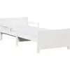 Image de Cadre de lit vidaXL avec matelas coulissant, blanc, 80 x 200 cm