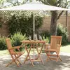 Image de vidaXL Ensemble de jardin 3 pcs brun bois massif acacia