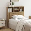 Image de vidaXL Armoire de tête de lit avec étagère Chêne Artisan 100 x 19 x 103,5 cm