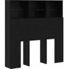 Image de vidaXL Tête de lit Armoire noire aspect chêne 100 x 19 x 103,5 cm