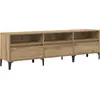 Image de vidaXL : Meubles TV de 150 x 30 x 45 cm, en bois composite imitation chêne artisanal et en métal