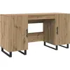 Image de vidaXL Bureau Artisan-Chêne 140 x 50 x 75 cm Bois composite