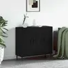Image de vidaXL Sideboard noir imitation chêne 90 x 34 x 80 cm Bois composite
