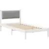 Image de vidaXL Cadre de lit gris clair 100 x 200 cm Pin massif