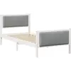 Image de vidaXL Cadre de lit blanc et gris clair 90 x 190 cm pin massif