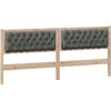 Image de vidaXL Tête de lit marron et gris foncé 200 cm pin massif