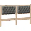 Image de vidaXL Tête de lit marron et gris foncé 150 cm pin massif