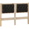 Image de vidaXL Tête de lit Autres Marron et Noir 120 cm Pin massif