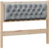 Image de vidaXL Tête de lit Autres Marron et gris clair 100 cm Pin massif