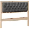 Image de vidaXL Tête de lit marron et gris foncé 100 cm pin massif