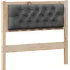 Image de vidaXL Tête de lit Autres Marron et Gris foncé 90 cm Pin massif