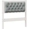 Image de vidaXL Tête de lit Autres Blanc et Gris clair 80 cm Pin massif